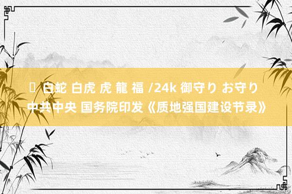 ✨白蛇 白虎 虎 龍 福 /24k 御守り お守り 中共中央 国务院印发《质地强国建设节录》