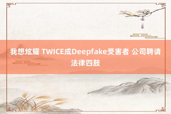 我想炫耀 TWICE成Deepfake受害者 公司聘请法律四肢