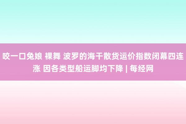 咬一口兔娘 裸舞 波罗的海干散货运价指数闭幕四连涨 因各类型船运脚均下降 | 每经网