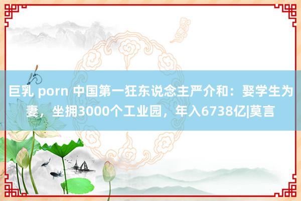 巨乳 porn 中国第一狂东说念主严介和：娶学生为妻，坐拥3000个工业园，年入6738亿|莫言